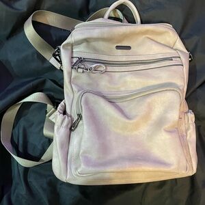 Cluci Tan Faux Leather Backpack with Shoulder Strap